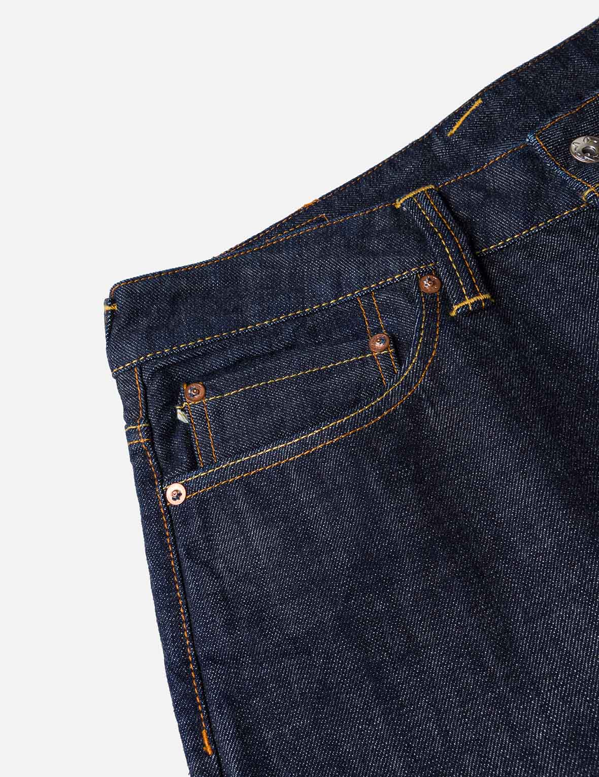 Seagull Print and Pockets Taper Fit Jeans #2017