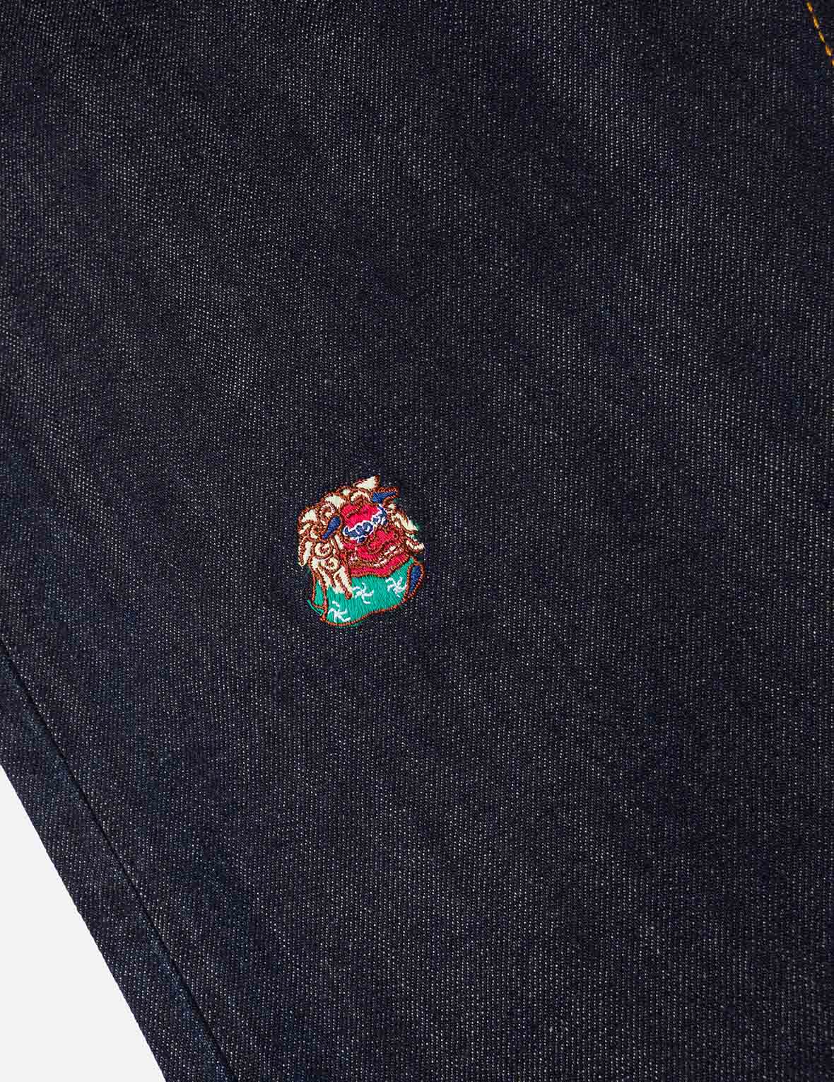 满地品牌刺绣常规牛仔裤 #2020