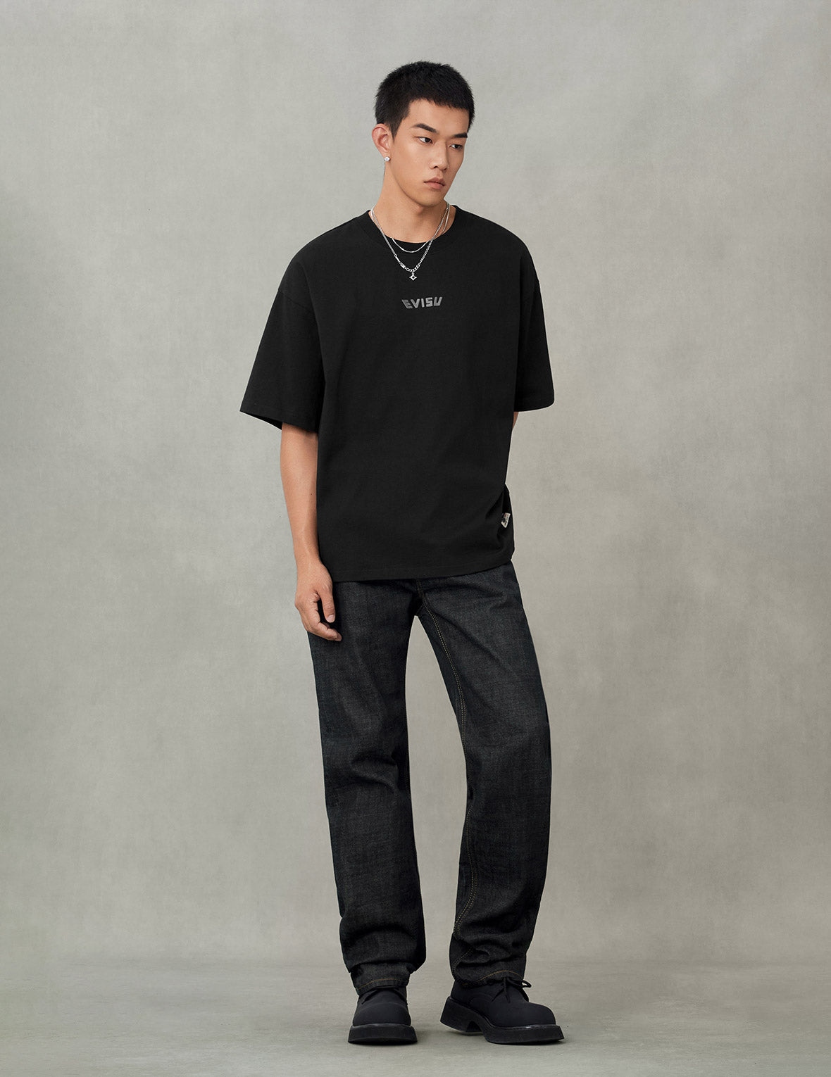 海鸥和日式寺庙刺绣常规牛仔裤 #2020