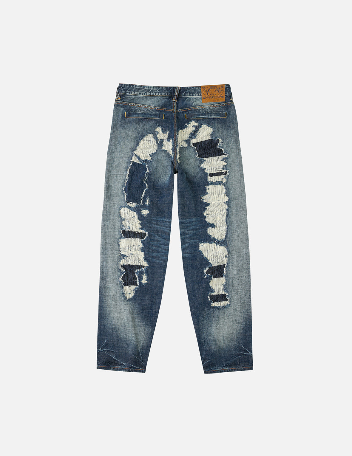Washed Distressed Daicock Relax Fit Jeans #2030