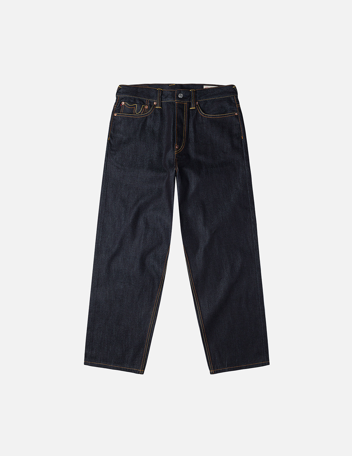 Red Daicock Print Loose Fit Jeans #2038