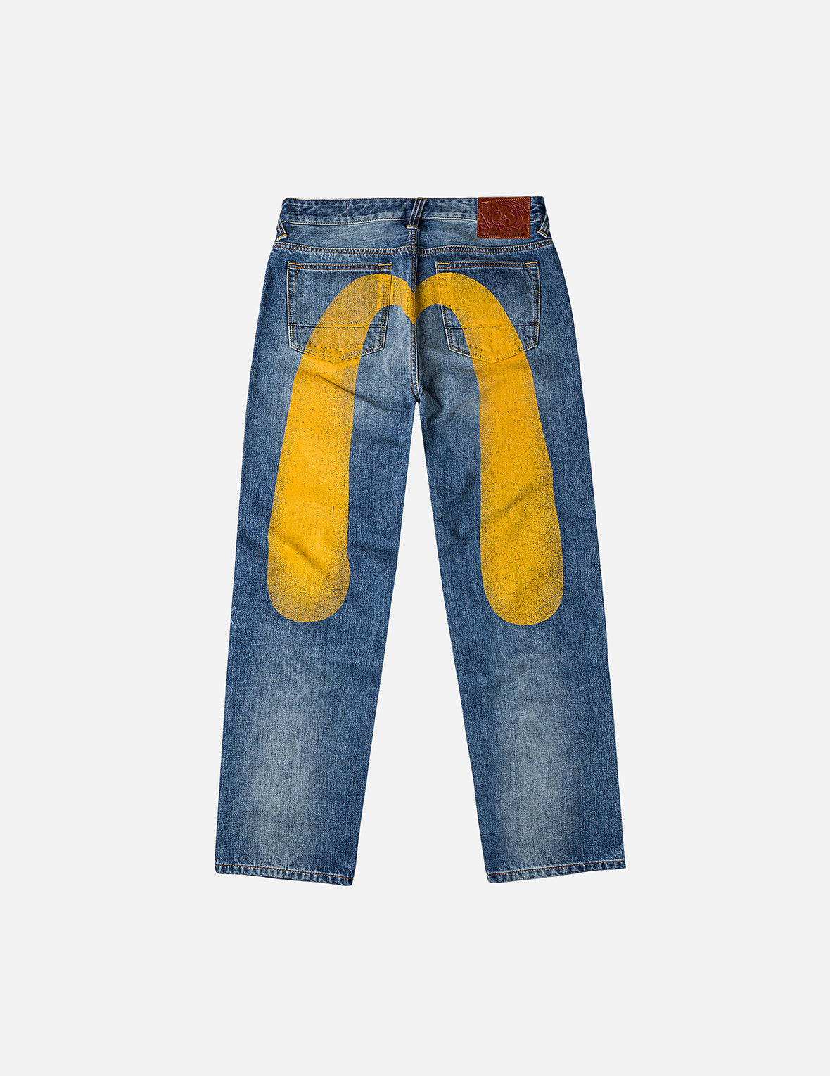 Yellow Daicock Print Regular Fit Jeans #2020