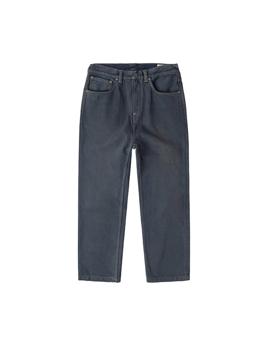 Skull Seagull Print Pockets Fashion Fit Denim Jeans