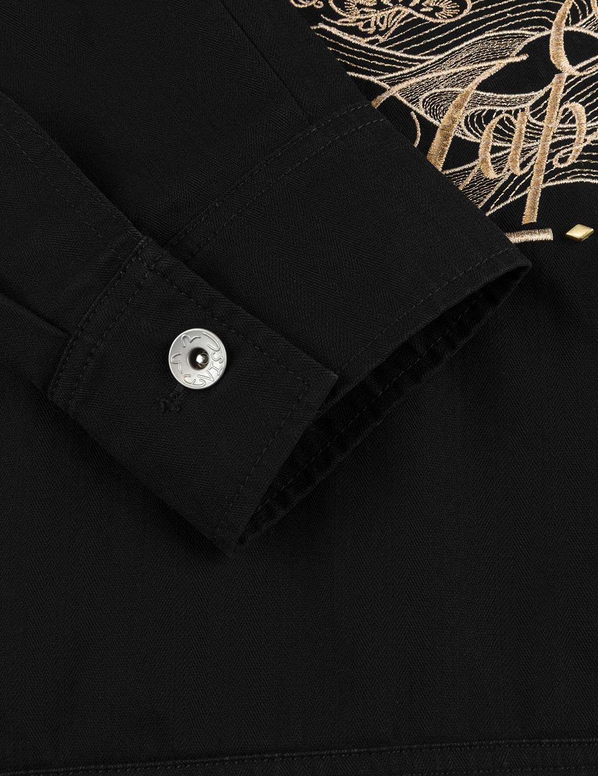 Lion Dance and Mountain Embroidery Regular Fit Worker Jacket