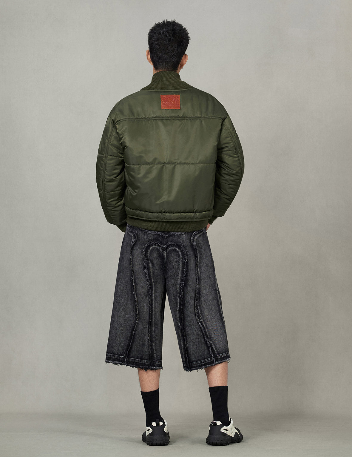 商标刺绣时尚版型飞行员夹克