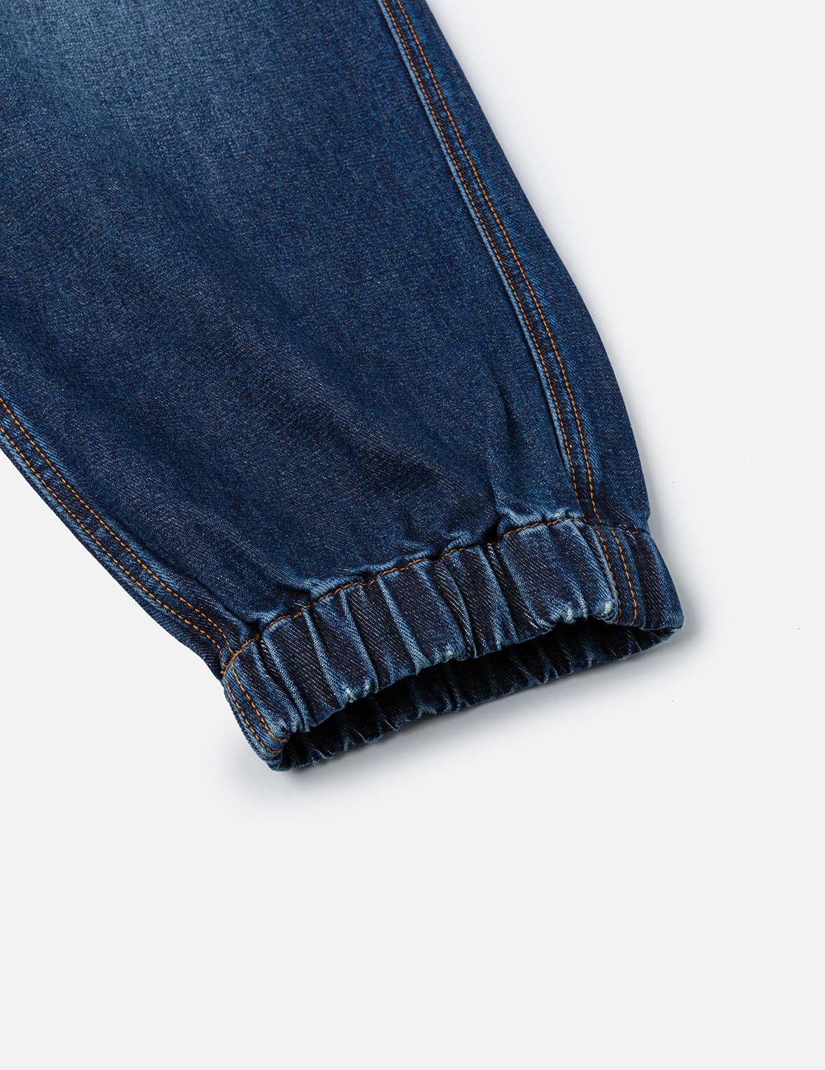 多口袋和海鸥仙鹤印花宽版洗水牛仔束脚裤