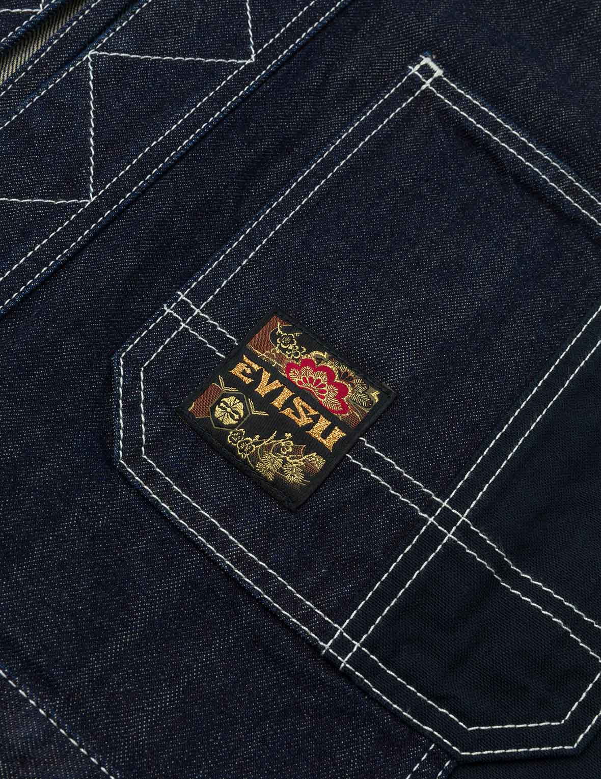 织锦贴布多口袋宽版休闲和服外套