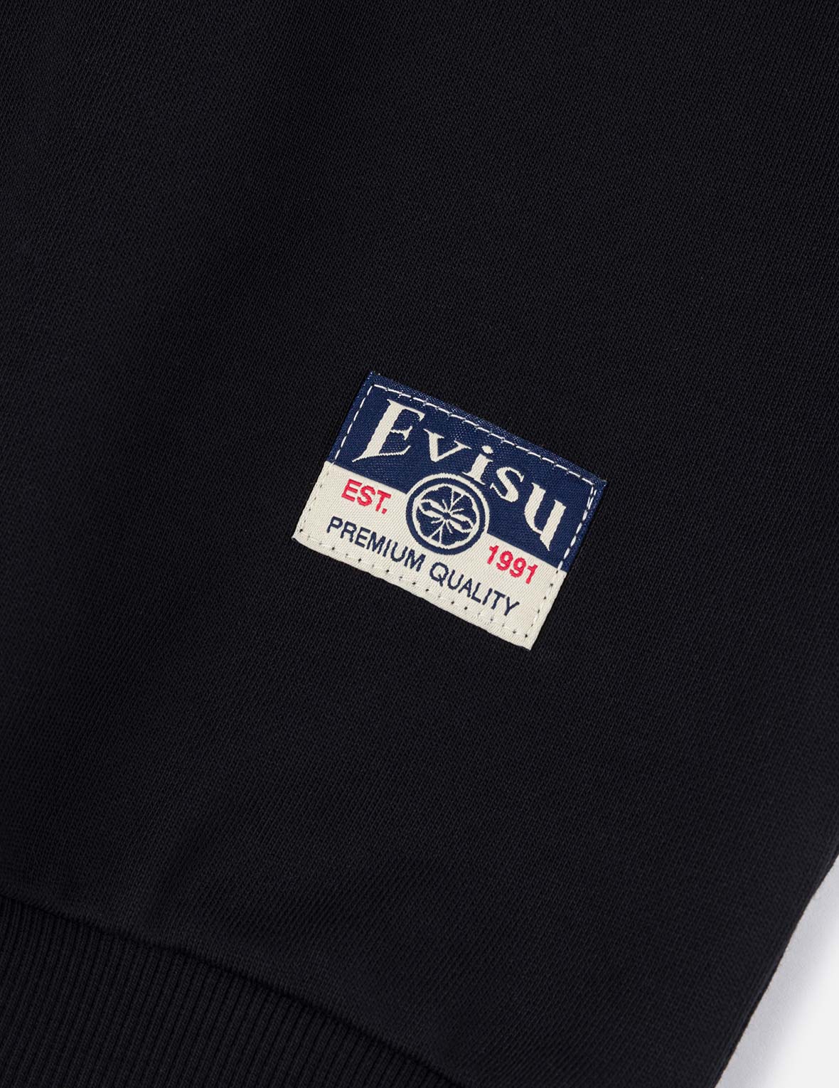 Graffiti Seagull Print and Sashiko Relax Fit Sweatshirt