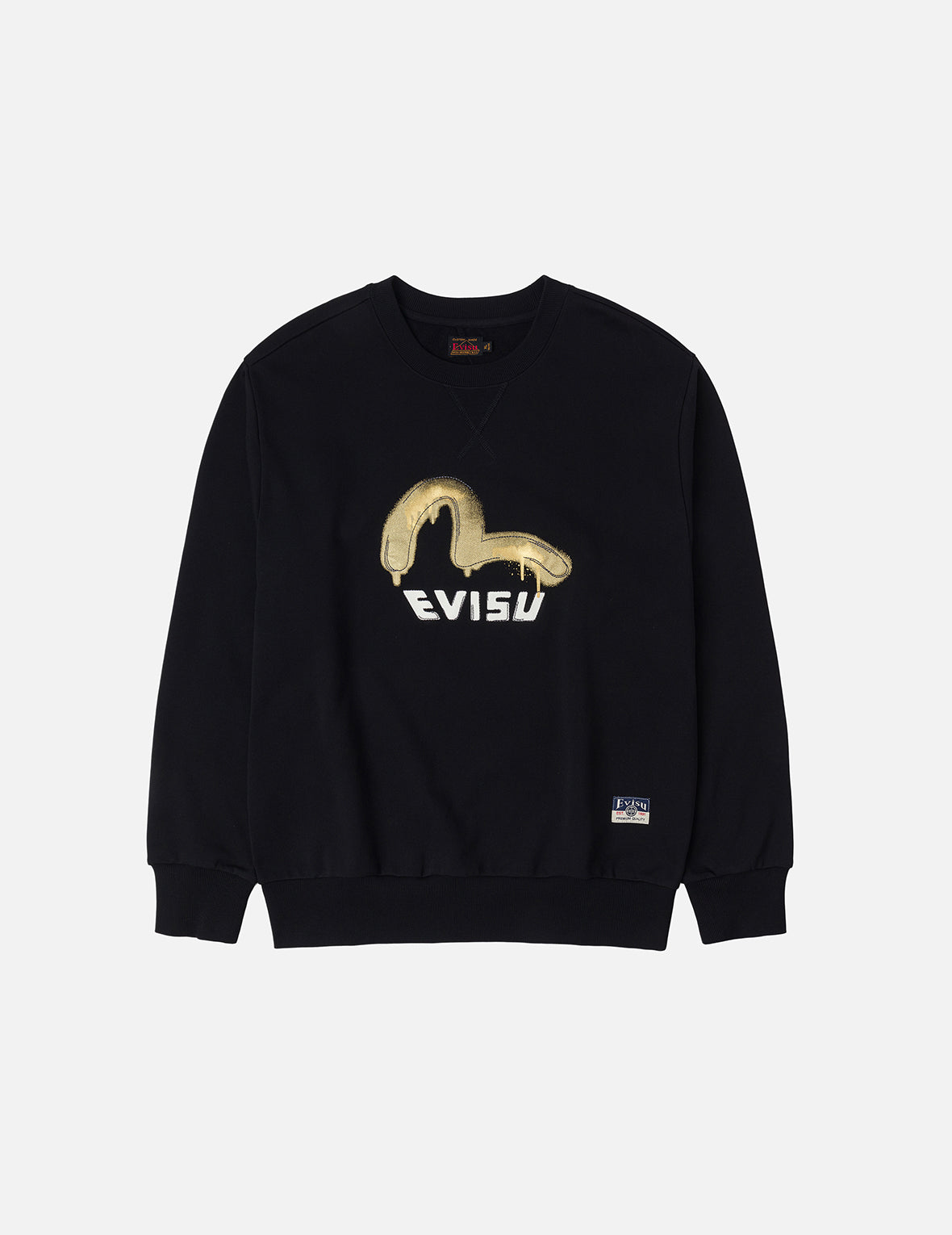 涂鸦海鸥印花和刺子绣宽版休闲卫衣