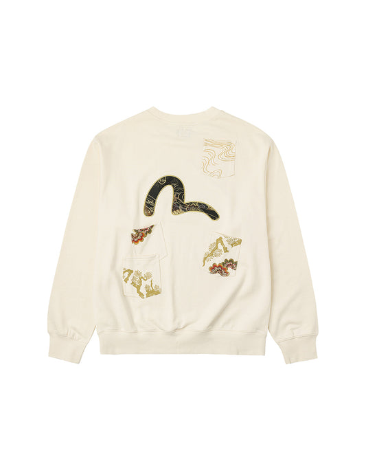Seagull Brocade Appliqué Relax Fit Sweatshirt