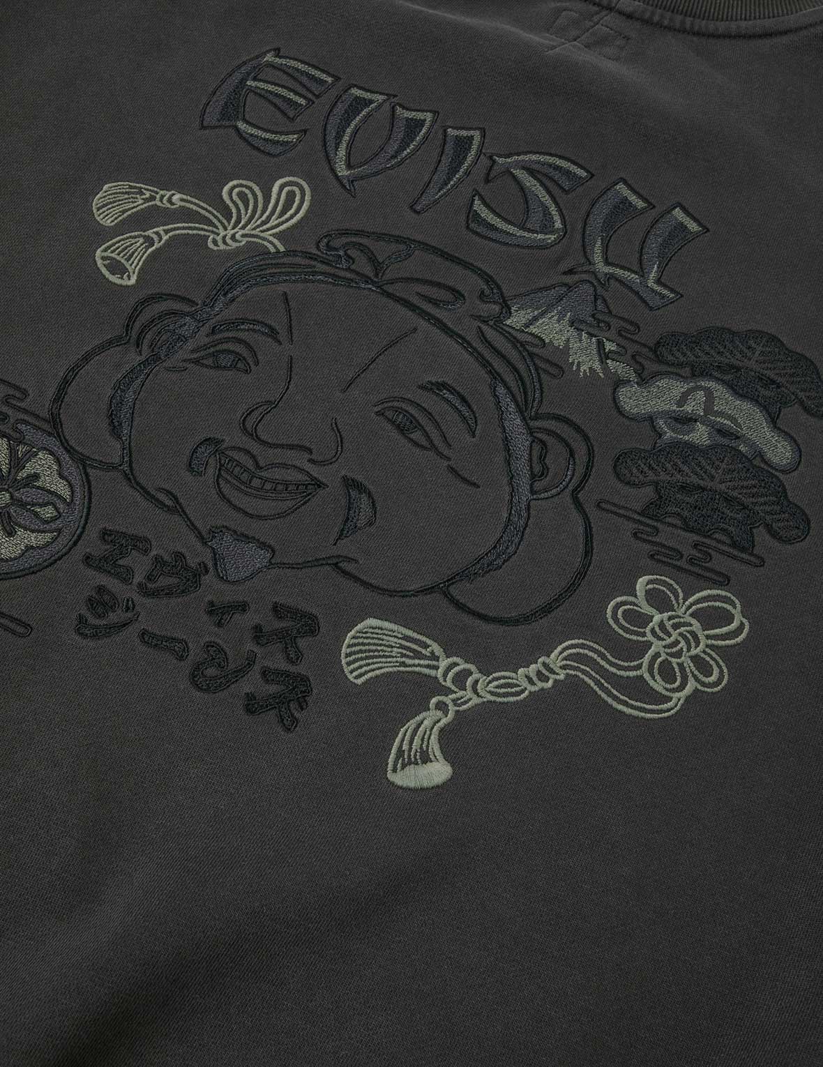 佛头和商标刺绣休闲卫衣