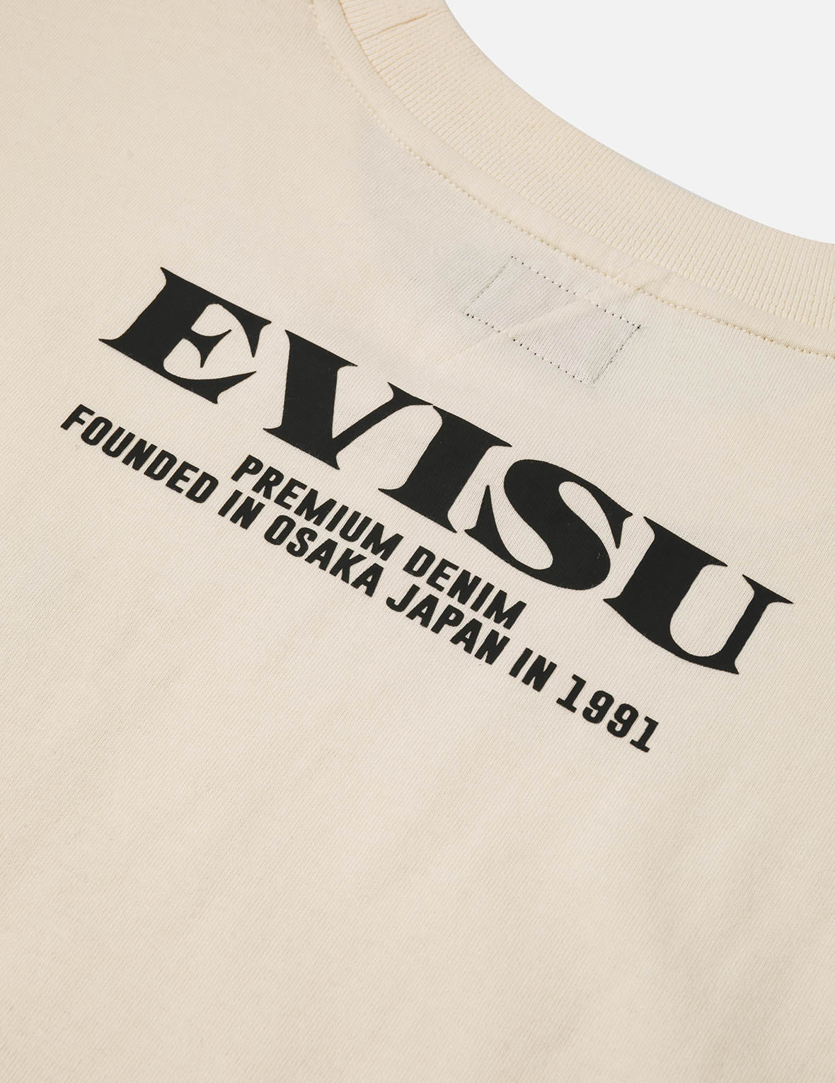 Brocade Pocket with Seagull Foil Print Loose Fit T-Shirt