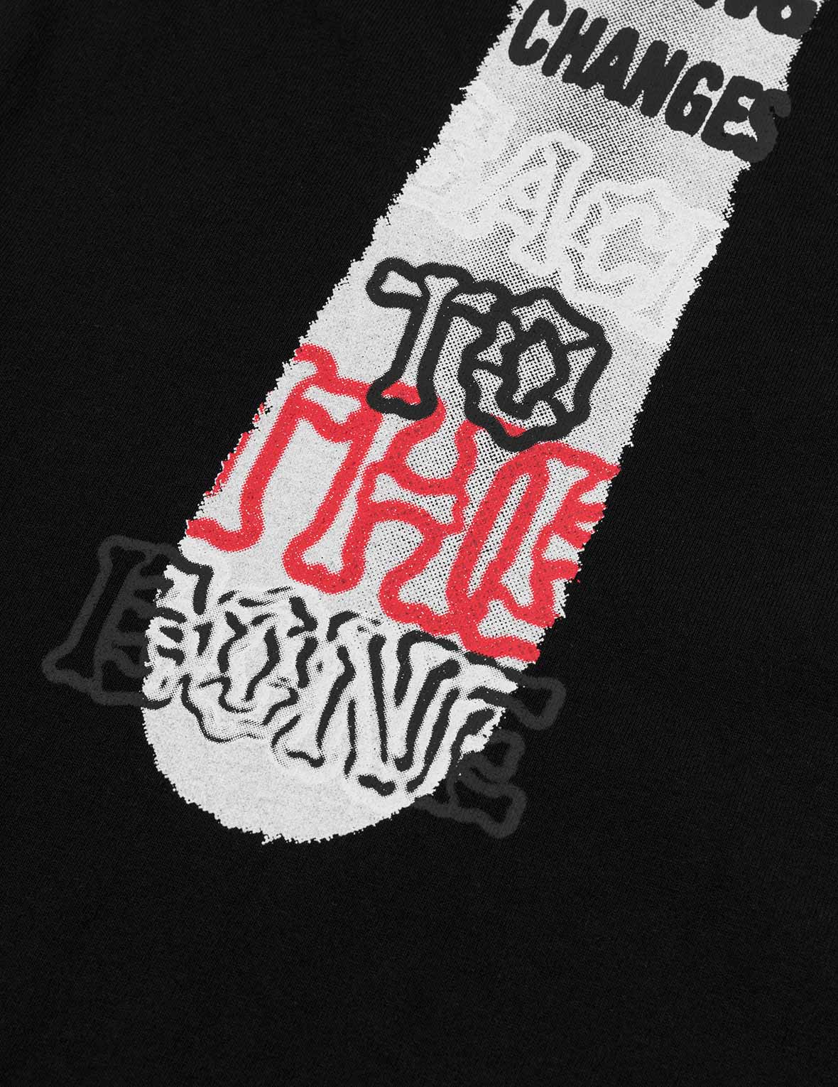 涂鸦风大M印花宽版休闲T恤