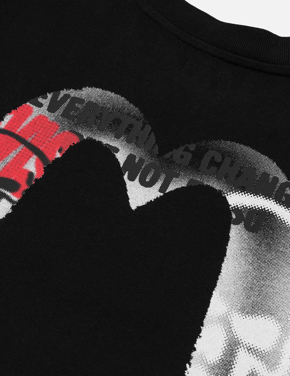 涂鸦风大M印花宽版休闲T恤