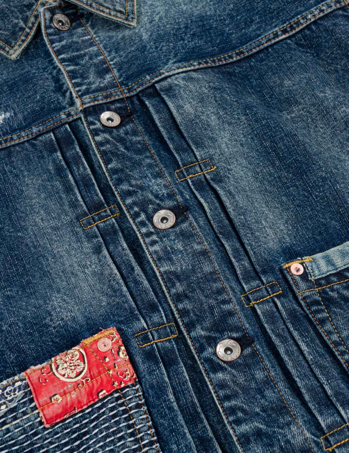 Boro Seagull Patch Pocket Denim Jacket