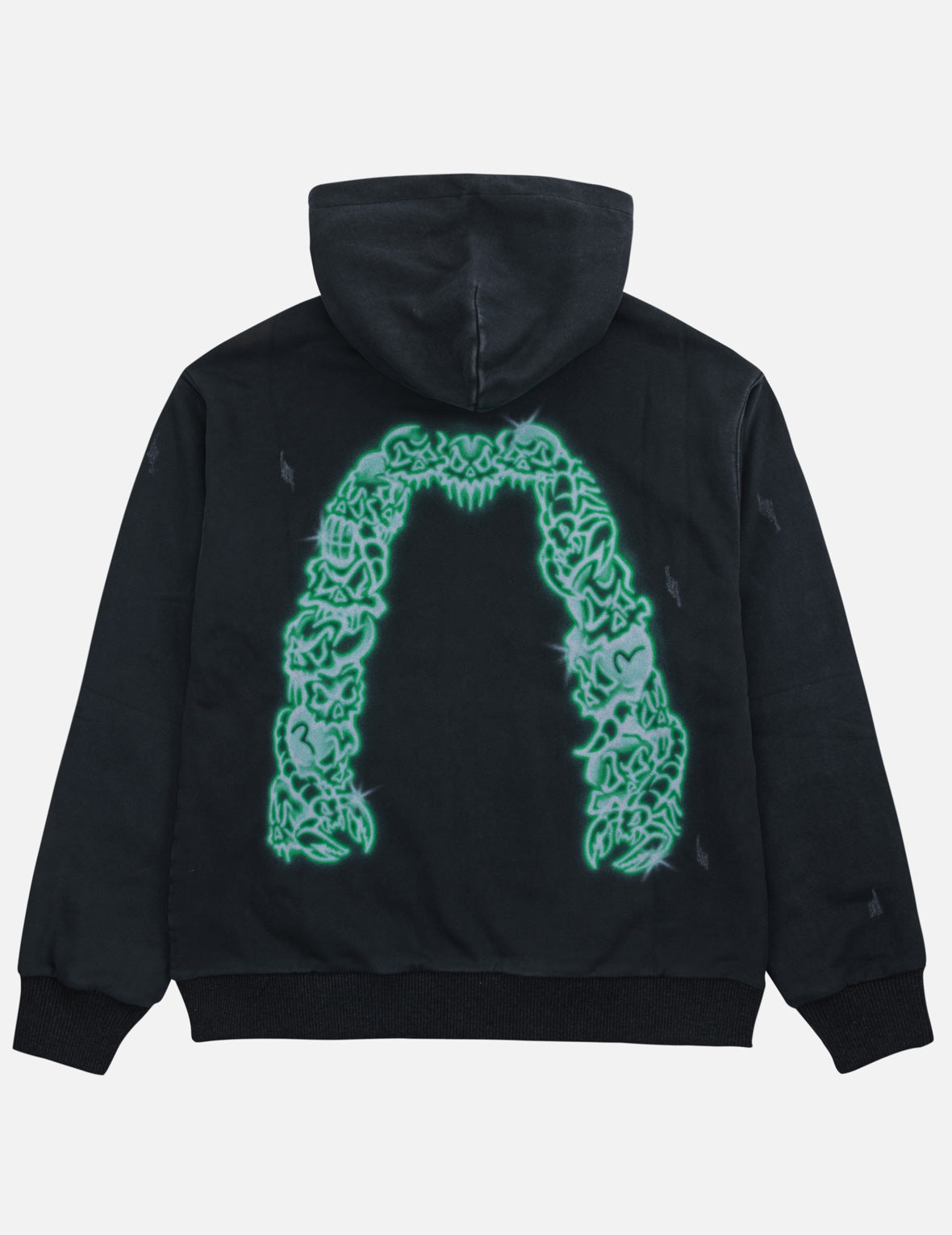 Reversible Plaid Fluorescent Daicock Zip-Up Hoodie
