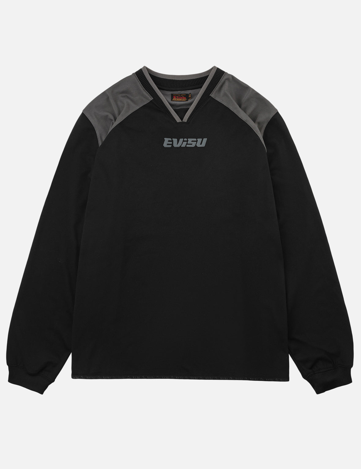 3D Logo Sport V-Neck Long-Sleeve T-Shirt
