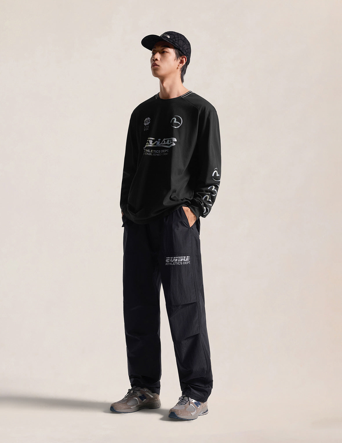 Athletics Logo Printed Long-Sleeve T-Shirt