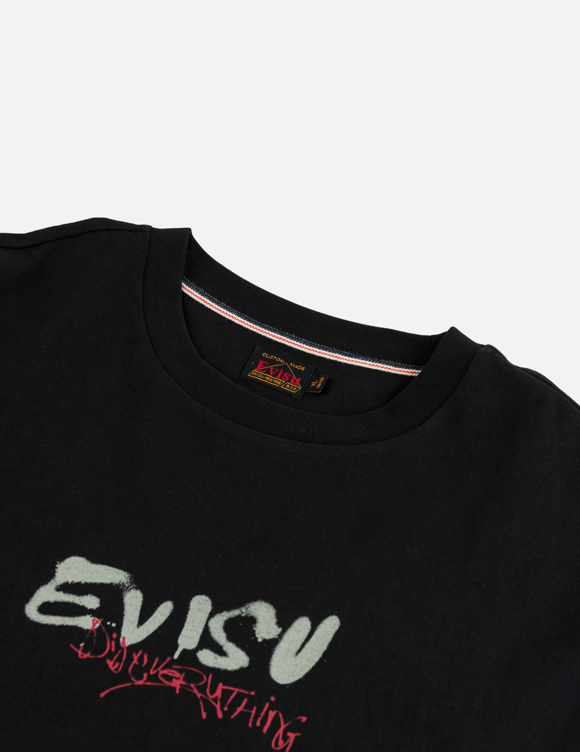 Daruma Print Faux Layered Long-Sleeve T-Shirt