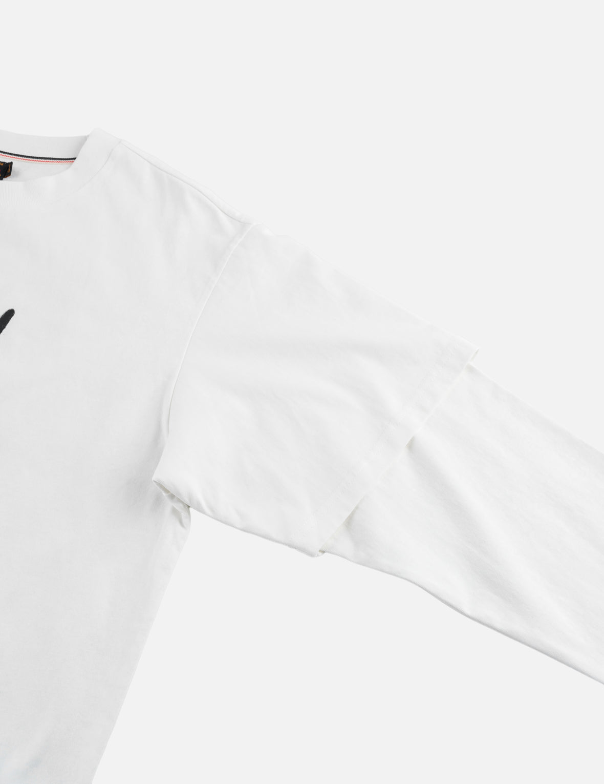 Daruma Print Faux Layered Long-Sleeve T-Shirt