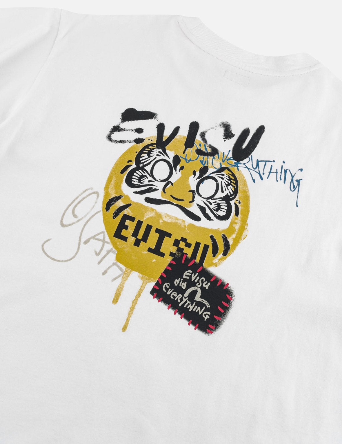 Daruma Print Faux Layered Long-Sleeve T-Shirt