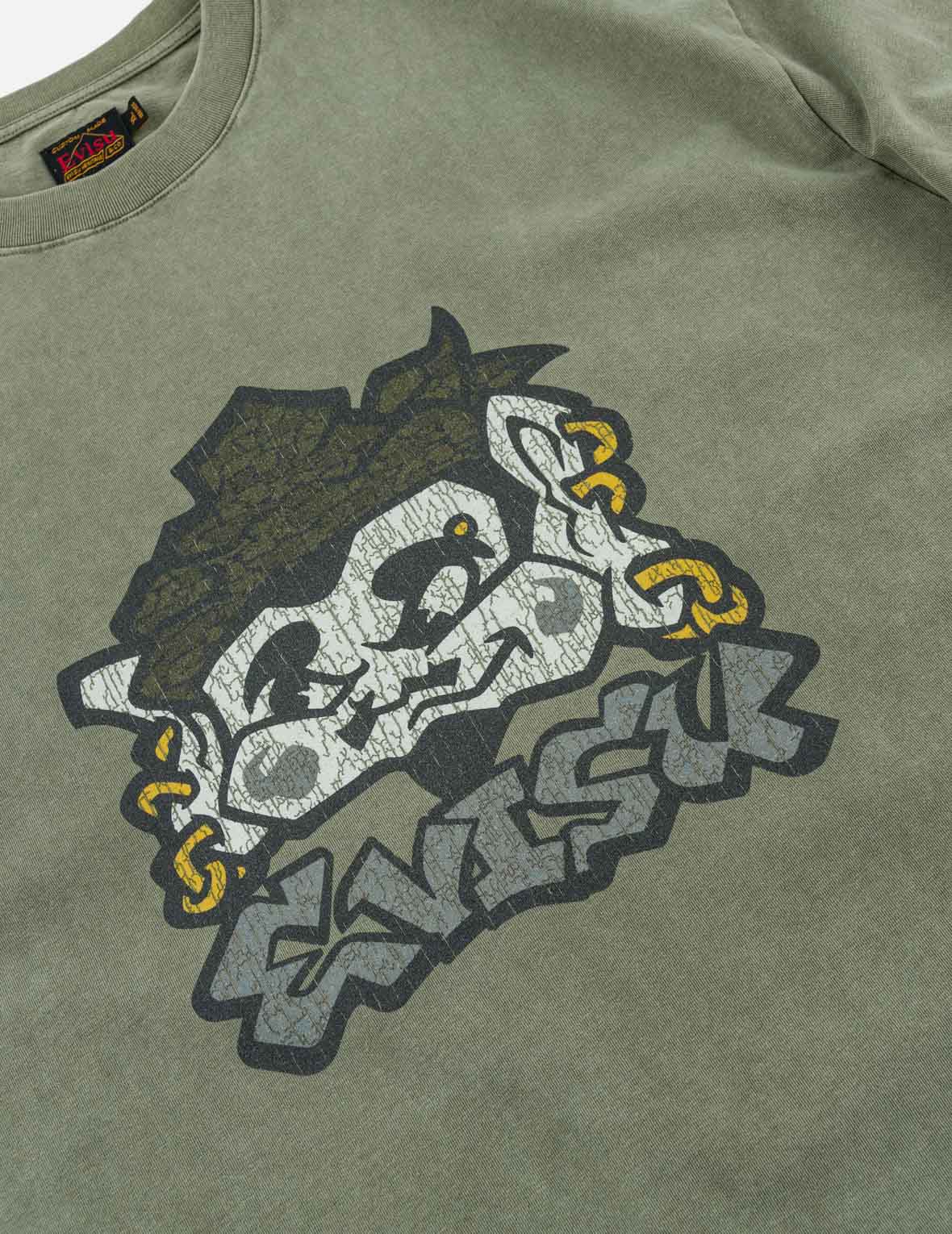 Godhead & Evisu Logo Printed T-Shirt