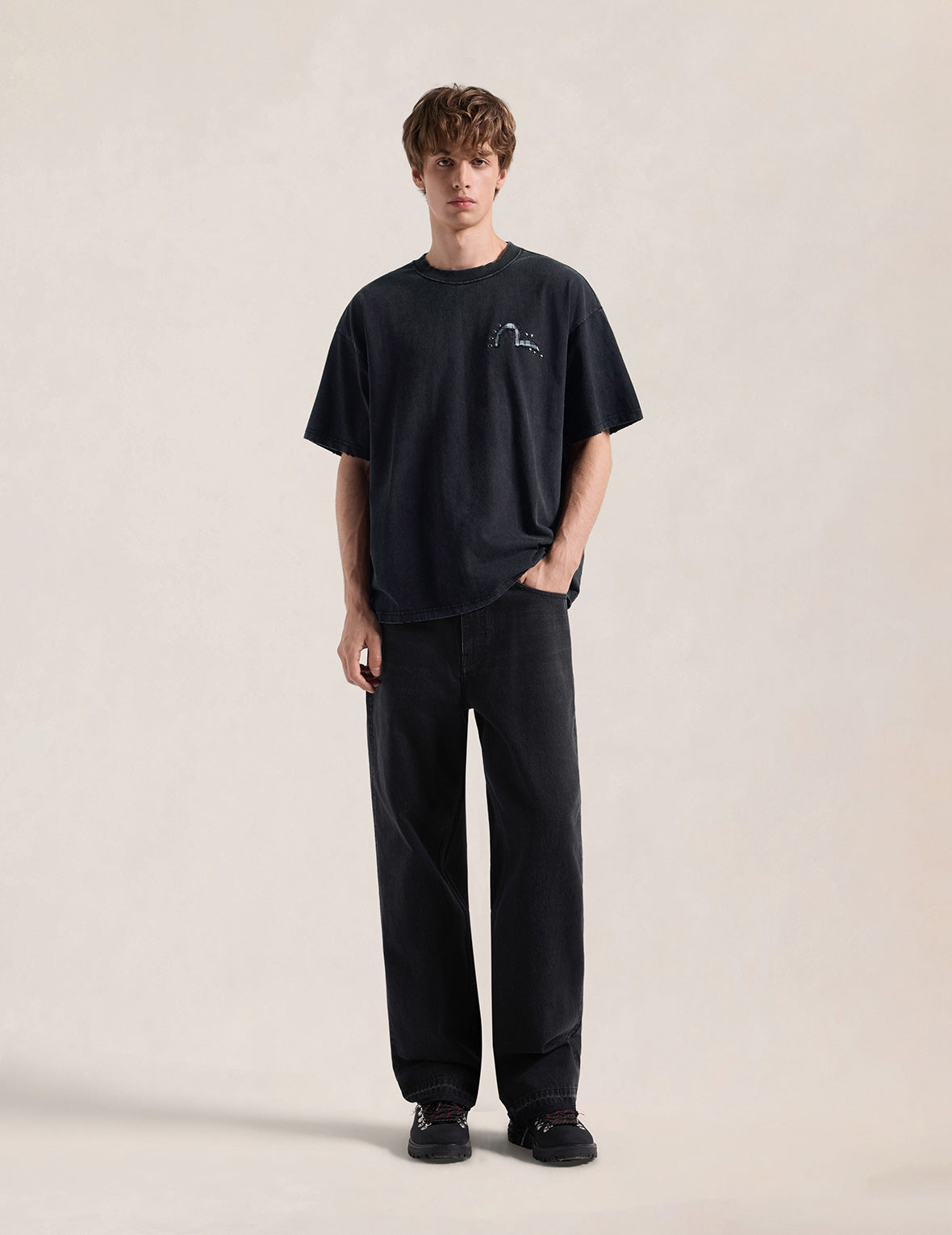 Skull Daicock Spray Printed T-Shirt