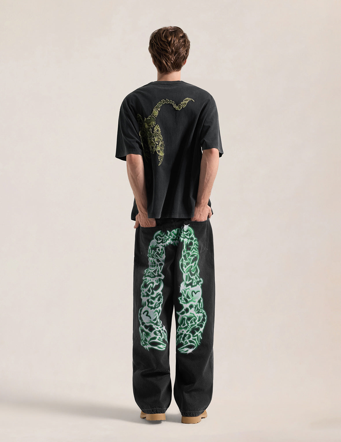 Ishigaki Camouflage Scorpio Patchwork T-Shirt