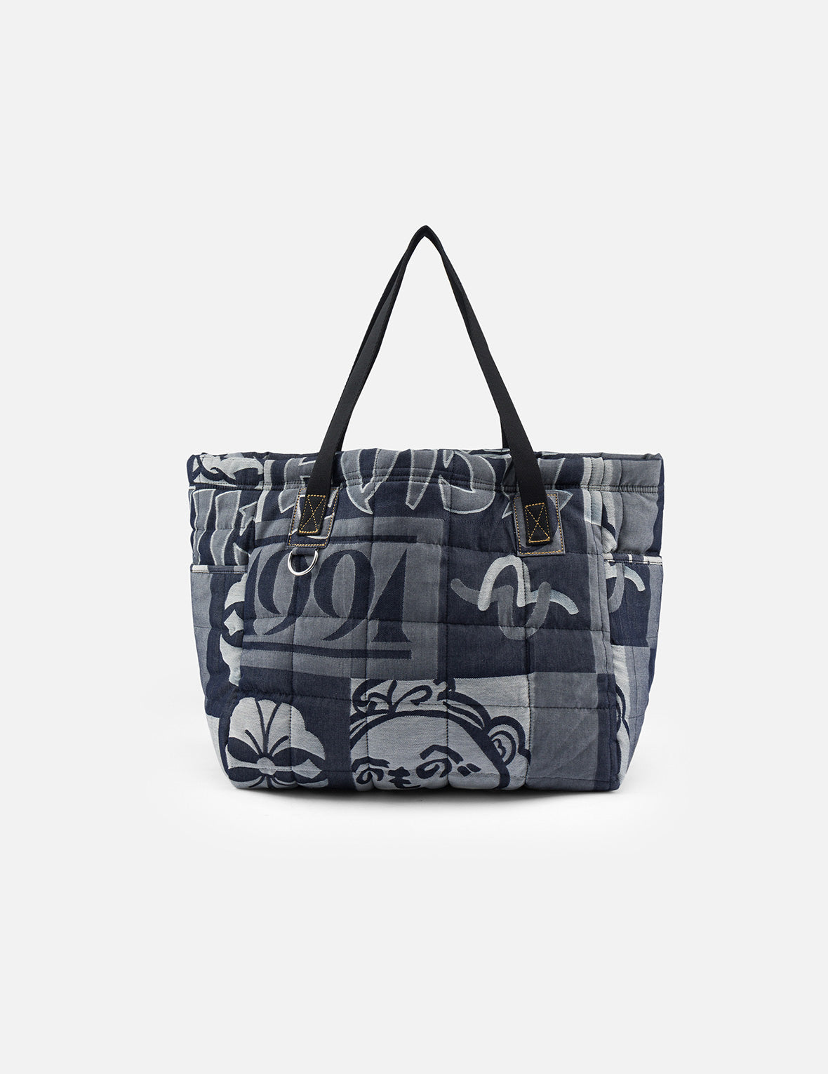 满地商标提花印花牛仔手提包