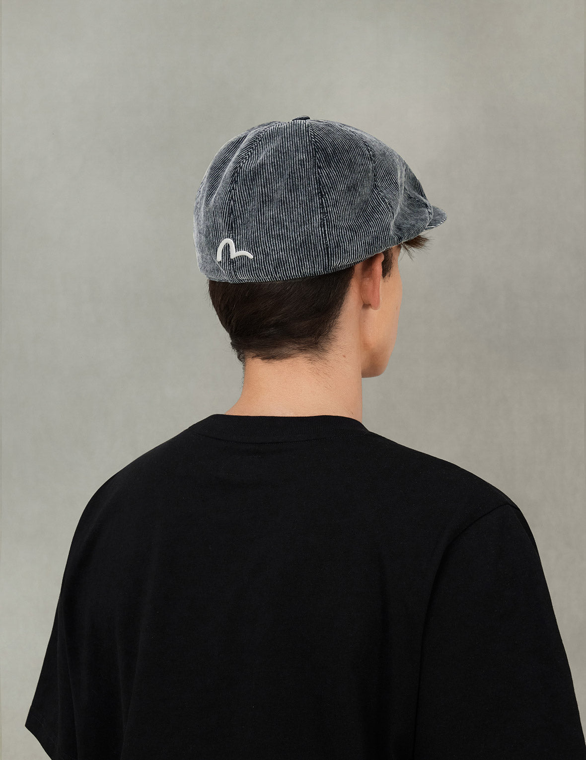 海鸥刺绣灯心绒狩猎帽