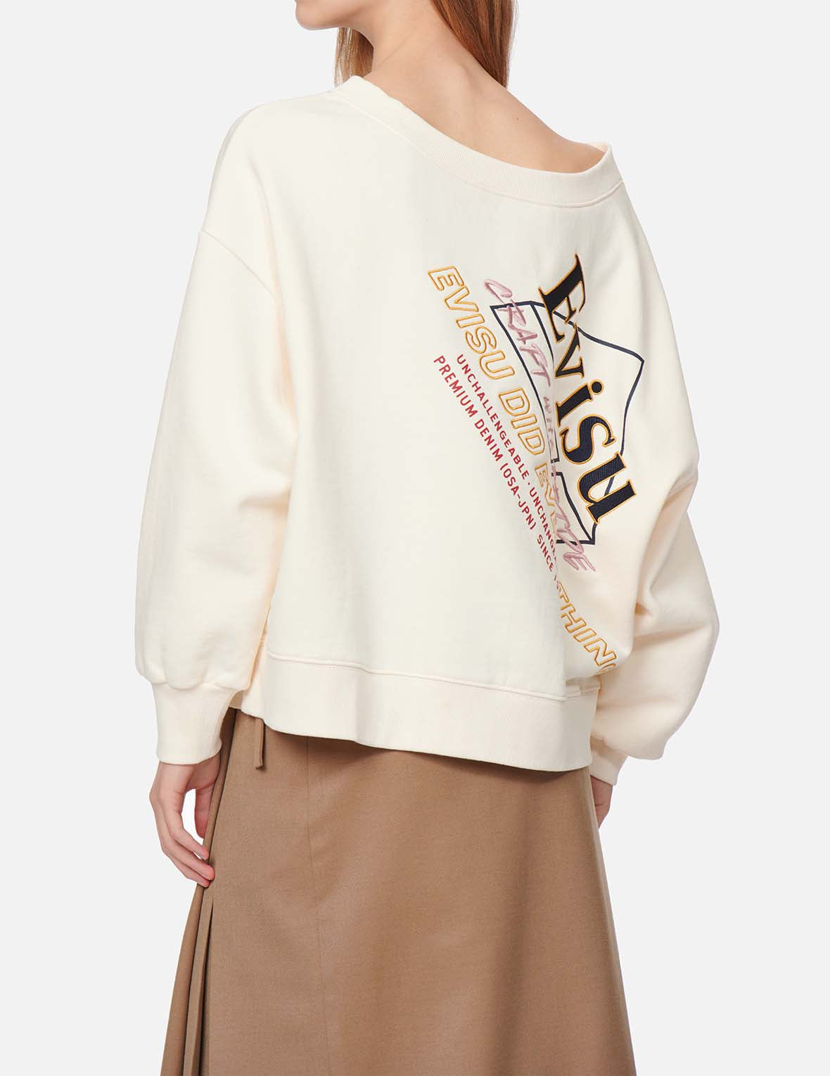 Logo and Kamon Embroidered 2-Way Sweatshirt