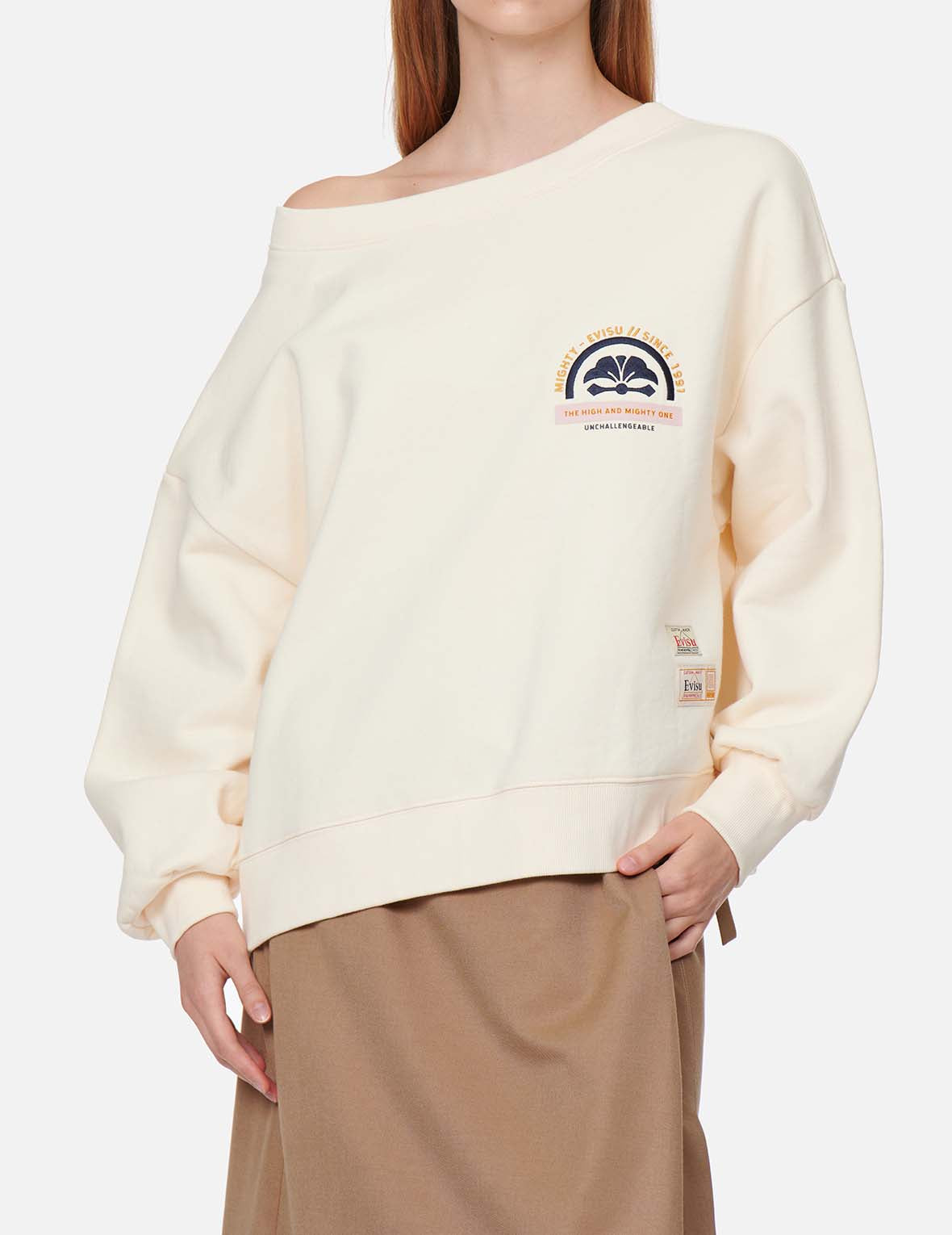Logo and Kamon Embroidered 2-Way Sweatshirt