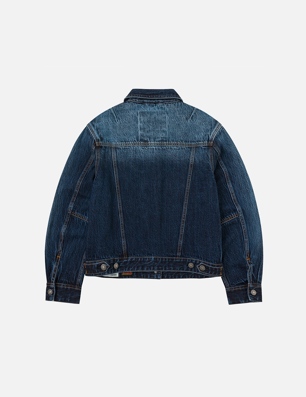 渐变色印花宽版洗水牛仔外套