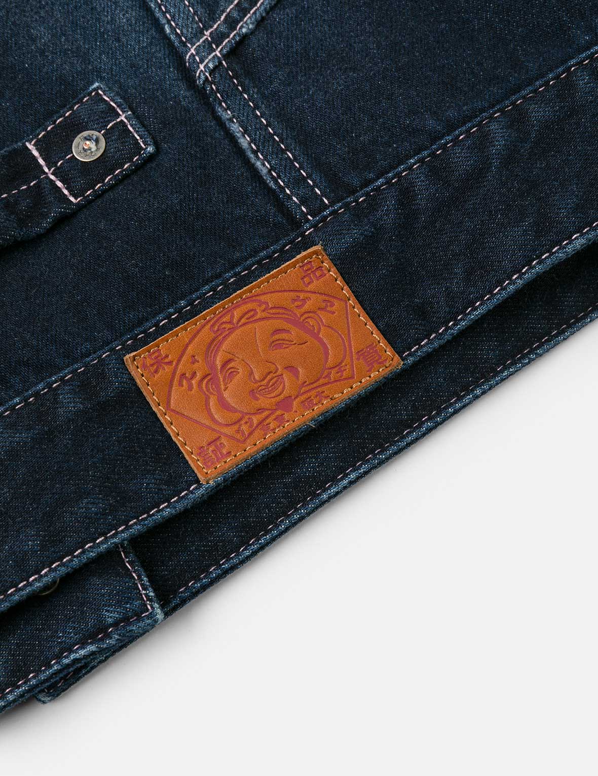 海鸥贴布刺绣宽版洗水牛仔外套