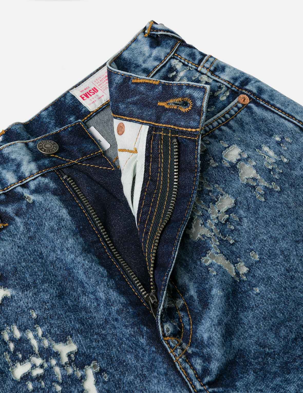 海鸥刺绣时尚版型烧花牛仔裤