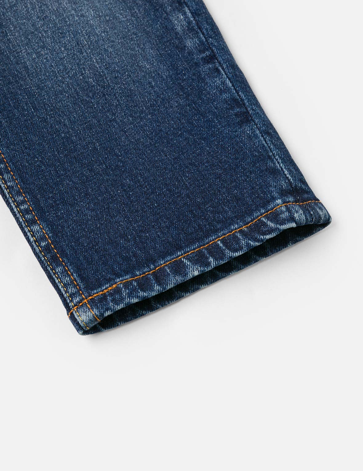 镂空毛茸茸小猫和海鸥刺绣宽版休闲牛仔裤