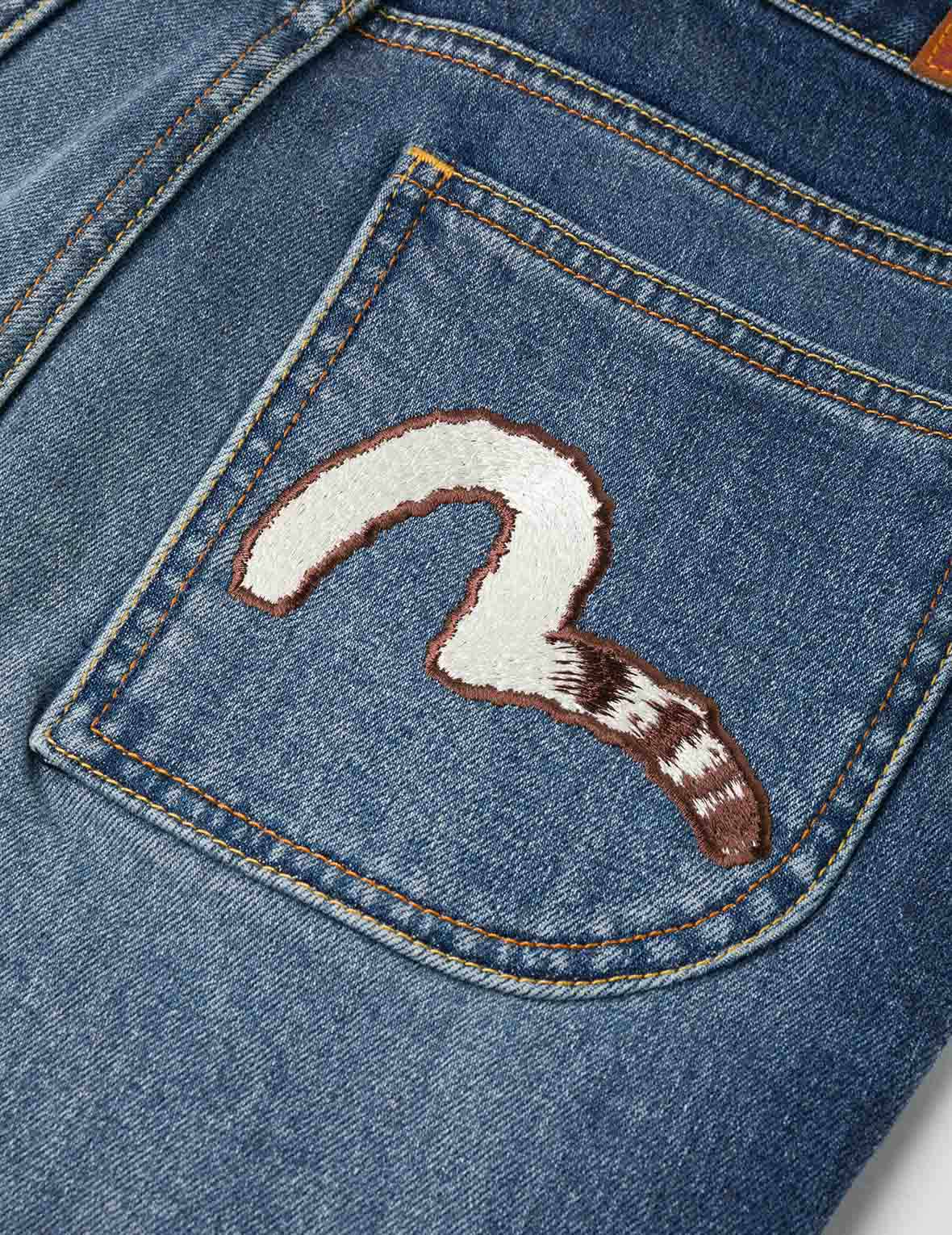 镂空毛茸茸小猫和海鸥刺绣宽版休闲牛仔裤