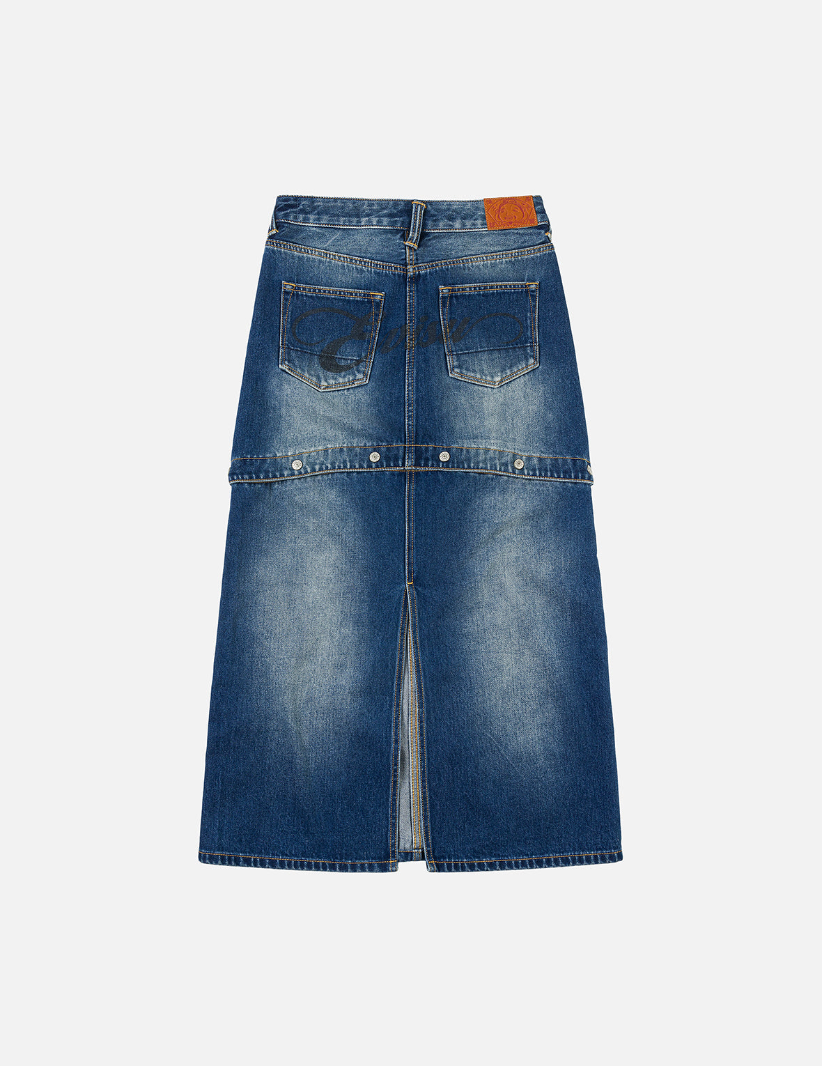 商标印花可拆式时尚版型牛仔半裙