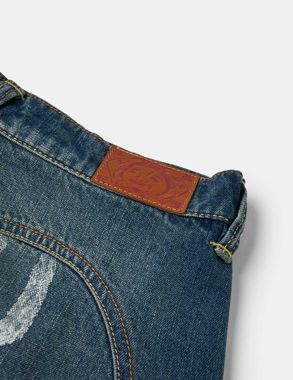 口号印花时尚版型牛仔A字长裙