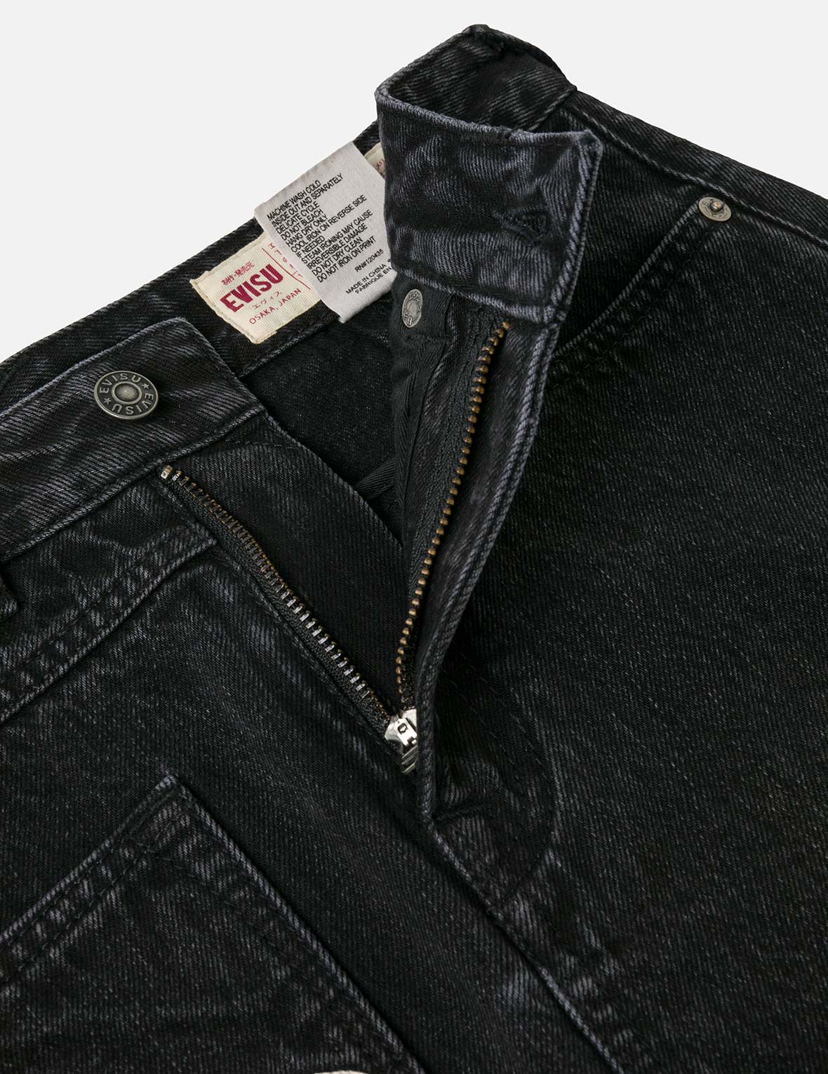 海鸥和口号刺绣常规版型解构洗水牛仔裙