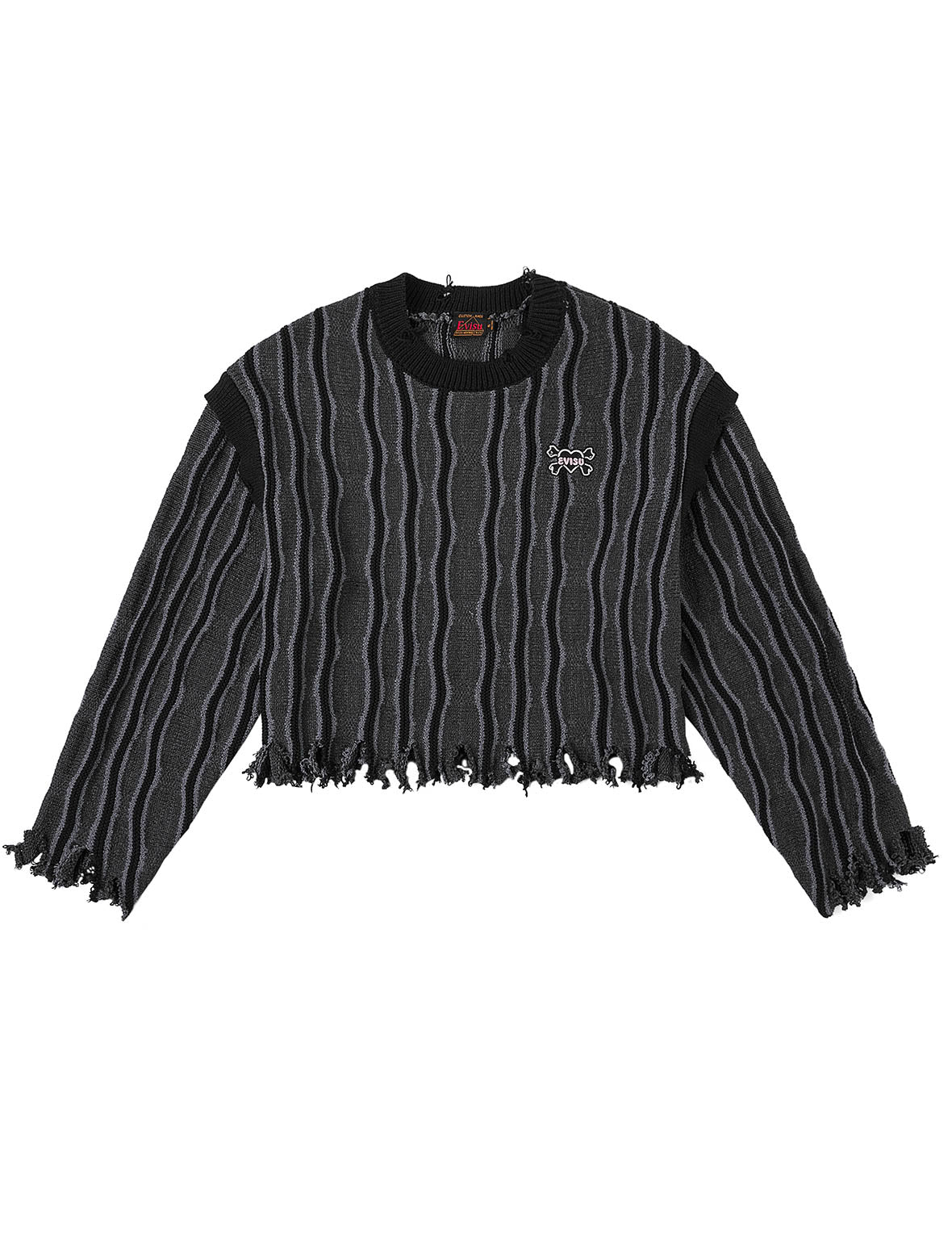 骷髅心布贴绣时尚版型针织卫衣