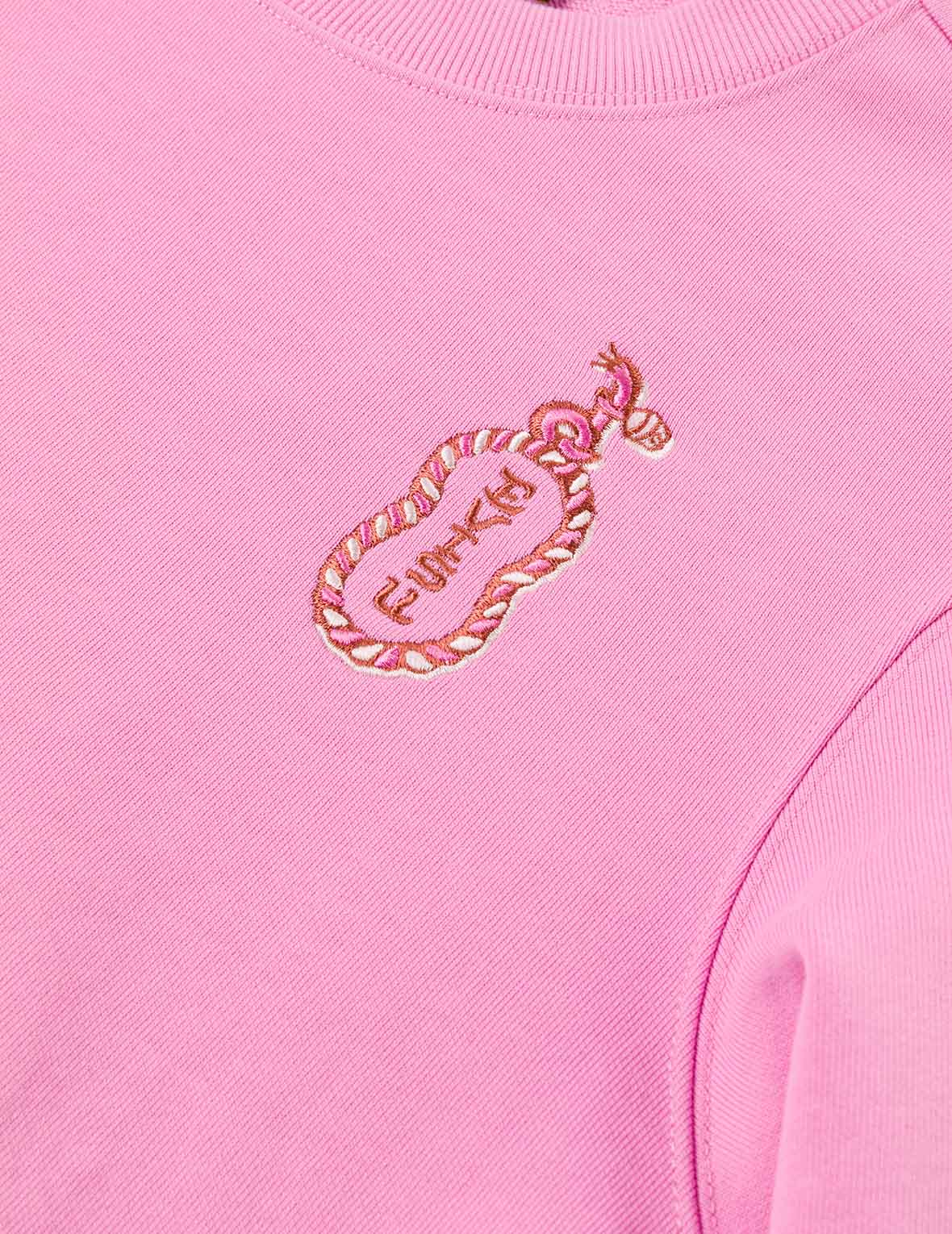 小猫和商标刺绣常规版型卫衣