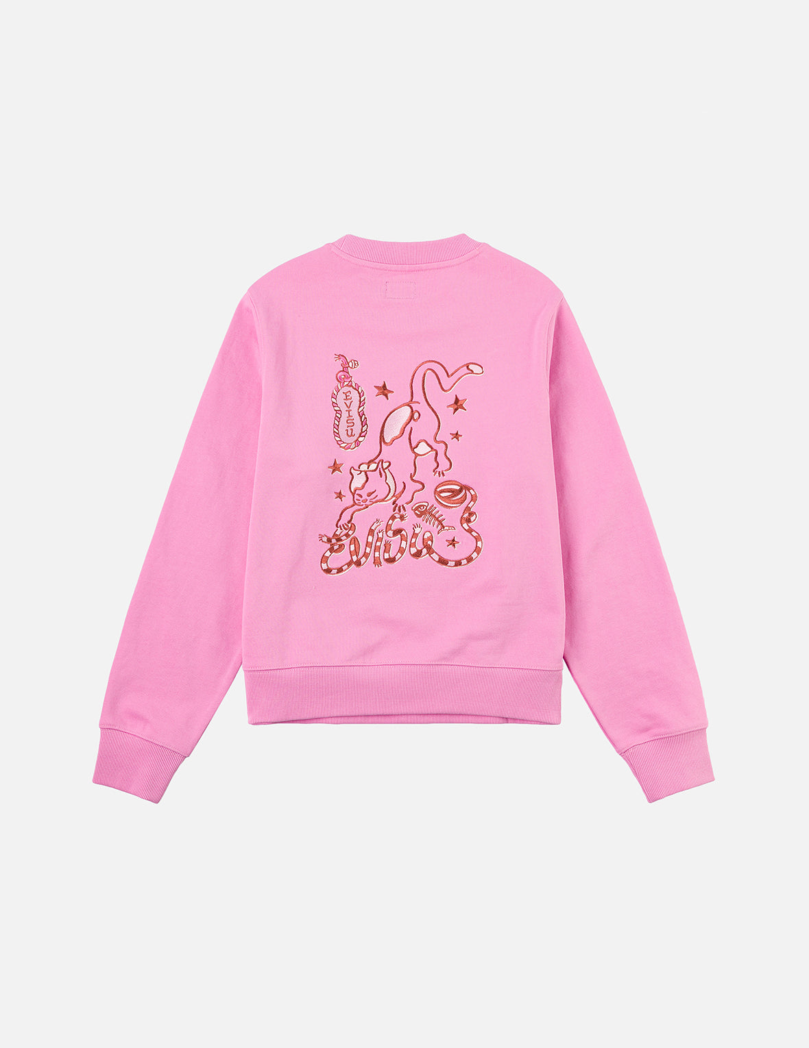 小猫和商标刺绣常规版型卫衣