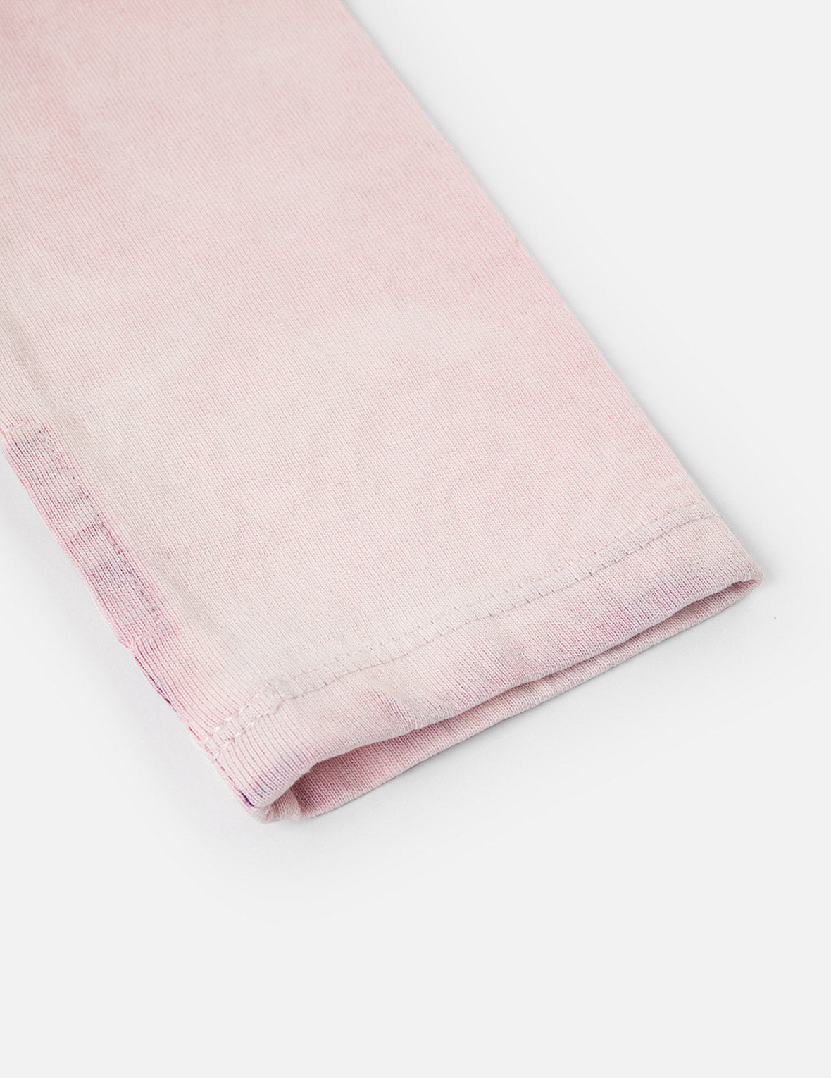 渐变扎染和商标印花常规版型假两件长袖上衣