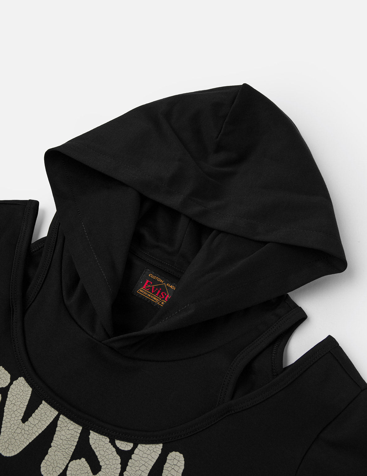 Logo and Seagull Ishigaki Camouflage Print Regular Fit Hooded 2-in-1 Long-sleeve Top