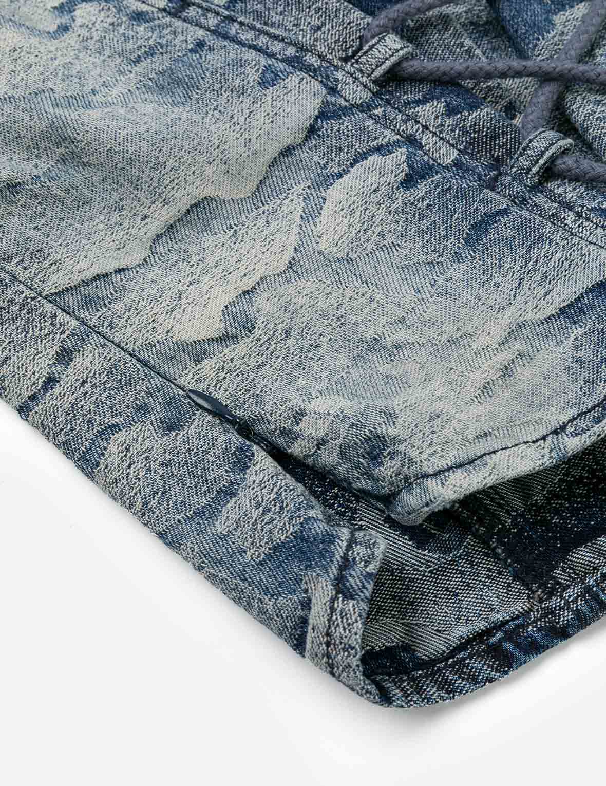 Allover Ishigaki Camouflage Jacquard Fashion Fit Denim Corset