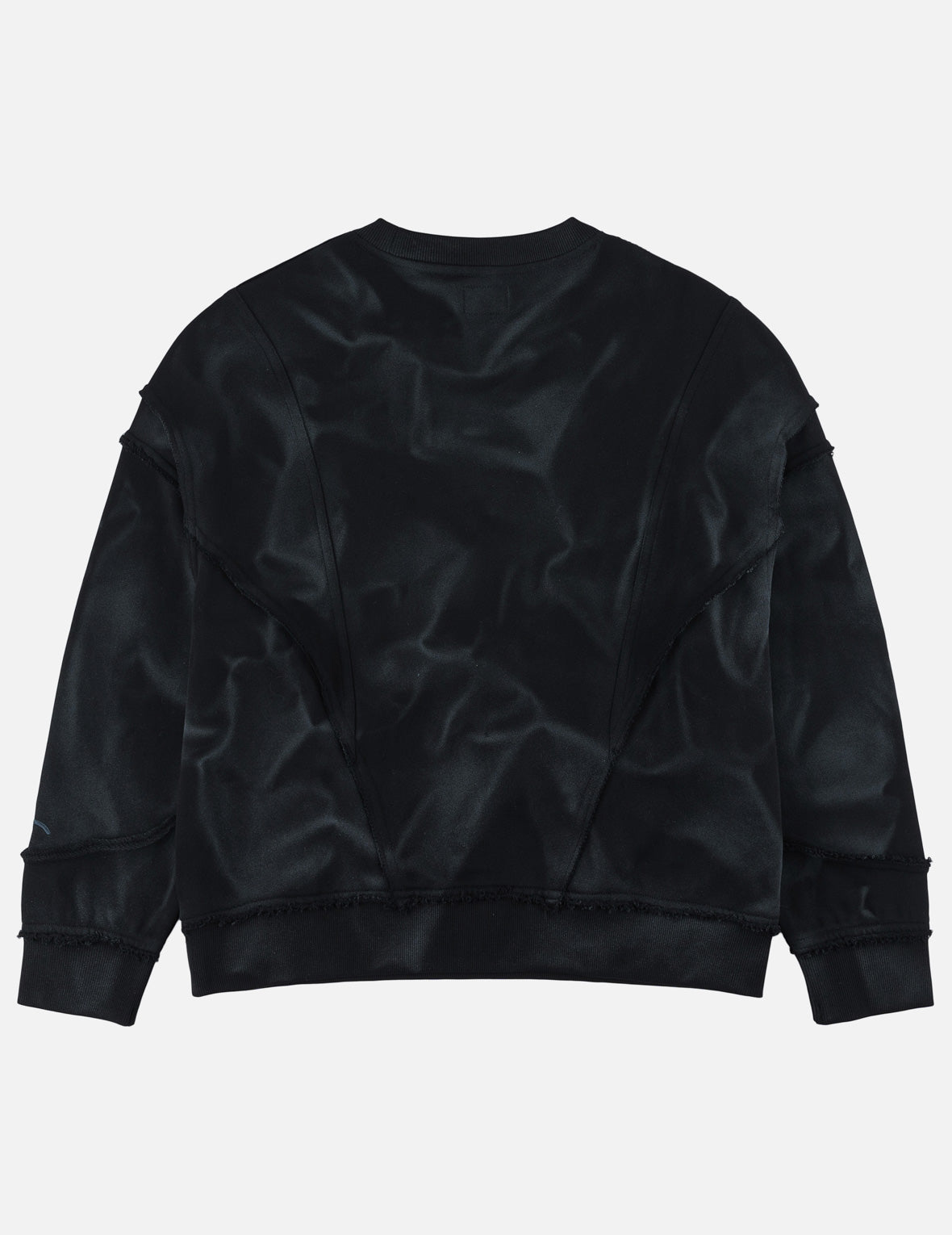 EVISU Embroidered Badge Spray Dye Cropped Sweatshirt