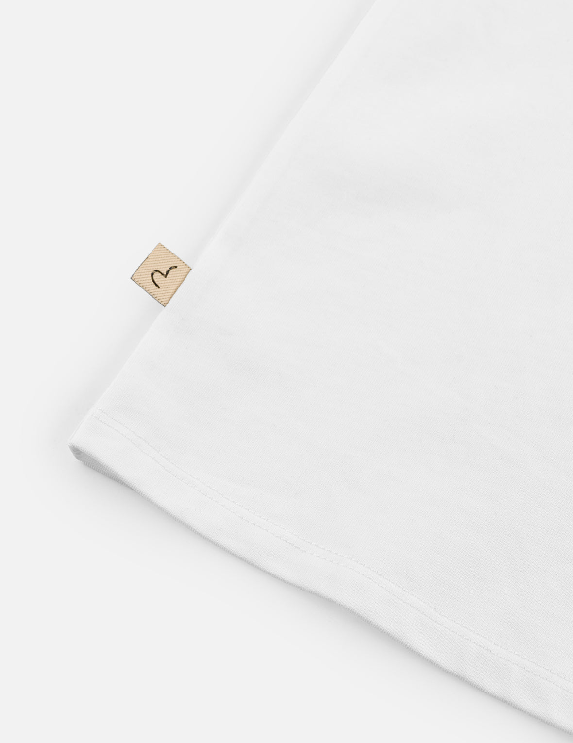 Two-Tone EVISU Logo Silhouette Print T-Shirt