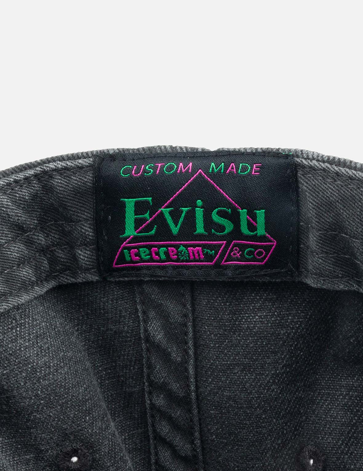 EVISU X ICECREAM Logo Cap - Black Washed