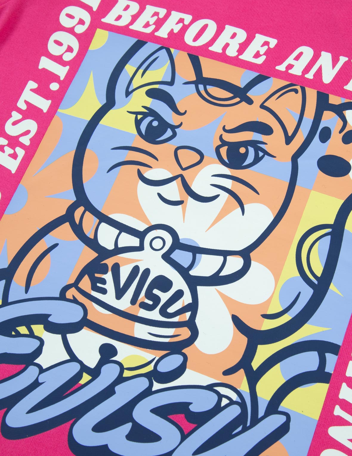 Fortune Cat Print Regular Fit T-shirt